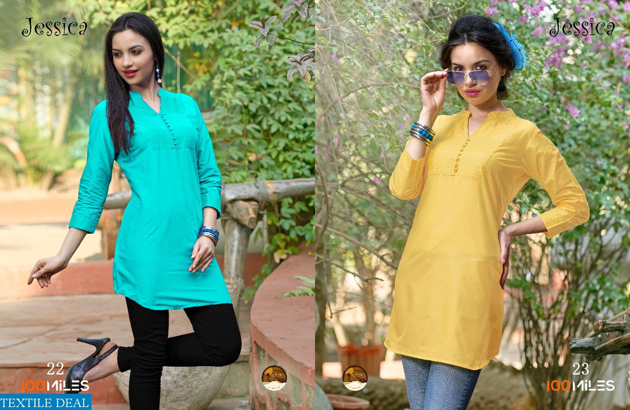 100 miles jessica vol-3 Wholesale Ready made Kurtis